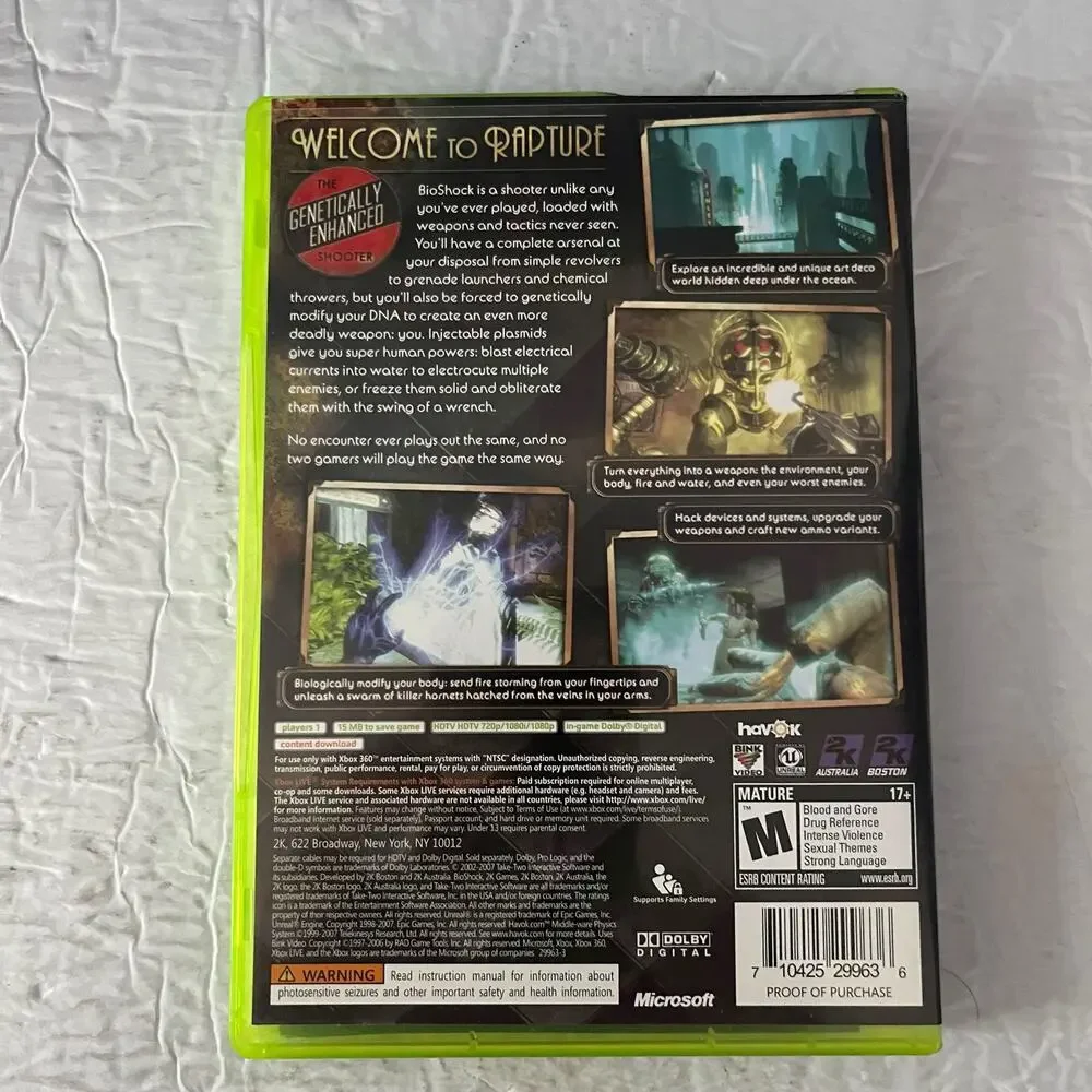 BioShock Microsoft Xbox 360‎ Complete with Manual